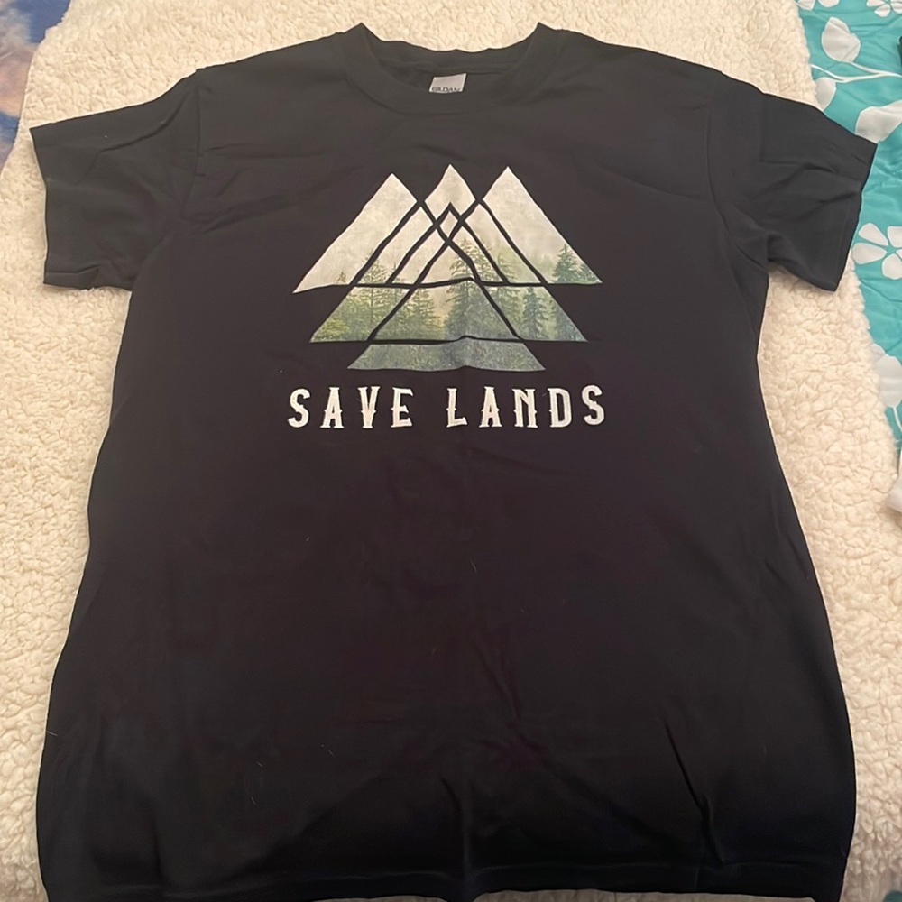Save Lands black short sleeve t-shirt